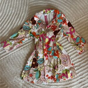 Floral Multicolor Dress with Button Detail